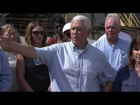 Vice President Mike Pence and his wife Karen toured farms affected by Hurricane Michael on Tuesday. (Oct. 16)