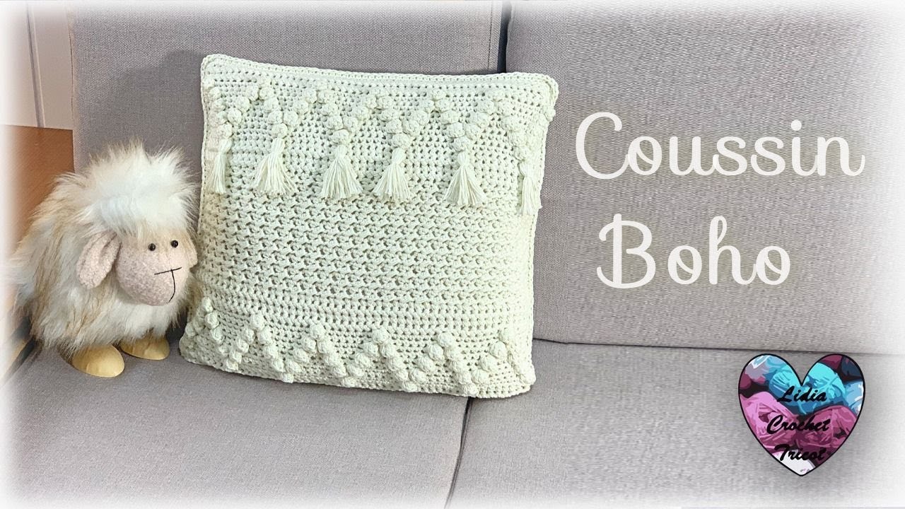 Coussin BOHO Crochet Bohème Lidia Crochet Tricot Tutoriel Facile