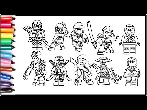 Drawing Lego Ninjago Movie minifigures All Character