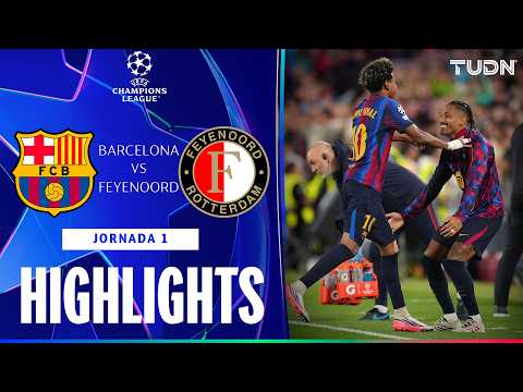 HIGHLIGHTS - Barcelona vs Feyenoord | UEFA Champions League - Jornada 1 Fase de Liga | TUDN