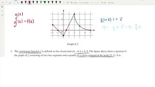 AP CALCULUS TUTOR WALKTHROUGH for Question #3 from the 2019 AP Calculus (AB + BC) FREE RESPONSE