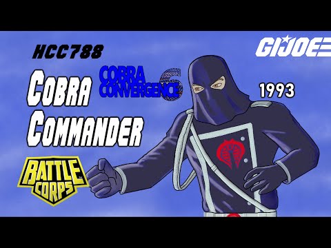 HCC788 - 1993 Battle Corps COBRA COMMANDER - Vintage Cobra Convergence 6 G.I. Joe toy!