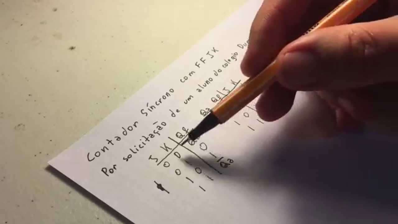 28ª a Aula de Eletrônica Digital - Contador Síncrono JK