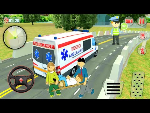 Ambulance robot city rescue game - police car games - Car games 2020 - android gameplay 3