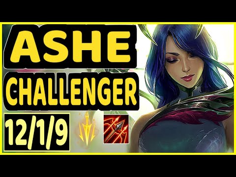 BERSEKER (ASHE) - 12/1/9 KDA BOTTOM ADC CHALLENGER GAMEPLAY - KR