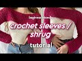 easy Crochet Shrug / Sleeves Tutorial🌺crochet mesh/ fishnet top || 75 emma
