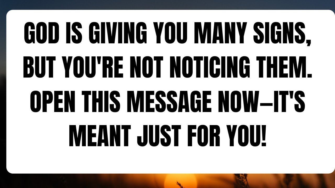 God is giving you many signs, but you're not noticing them. Open this #jesusmessage #godmessage