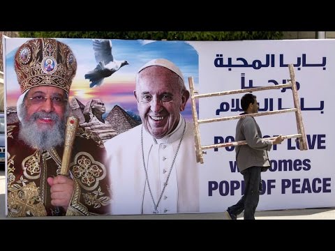Click to Watch the Pope Francis arrives in Egypt to deliver messages of solidarity with persecuted Coptic Christians video Click to Watch the Pope Francis arrives in Egypt to deliver messages of solidarity with persecuted Coptic Christians video