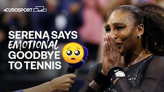Serena Williams in tears as her tennis career ends