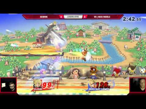 VS Weekly 4/20/17 - Losers 8ths - Seibrik (Cloud) vs. NickRiddle (ZSS/Bowser) - Smash 4