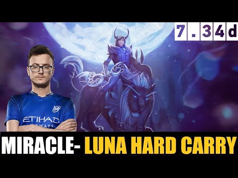 MIRACLE- playing LUNA HC   7.34d - DOTA 2 HIGHEST MMR MATCH #dota2    #dota2gameplay