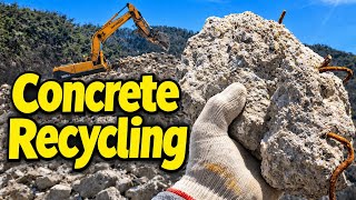 How Waste Concrete Makes Profit | Insane Recycling Process