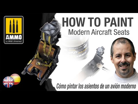 How to paint Modern Aircraft Seats / Cómo pintar los asientos de un avión moderno.