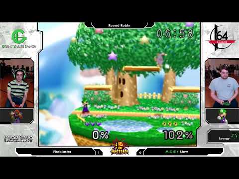 Smash 64: Fireblaster (C. Falcon) V MIGHTY | Stew (Luigi) - Shattered 153 Tournament SSB64