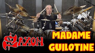 SAXON Madame guillotine drum cover by stamatis kekes