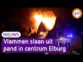 Uitslaande brand in historische binnenstad Elburg.