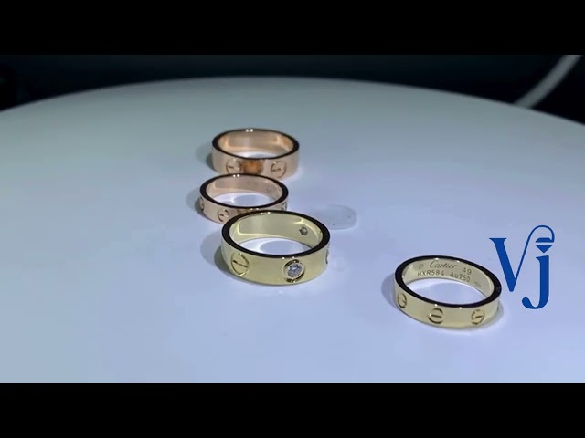 خاتم لوف - عريض مع 3 الماسات