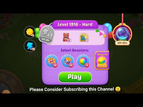 Matchington Mansion NO BOOSTER Level 1916, Level 1917, Level1918 & Level 1919@Intvo