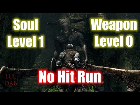 (World's First) No Hit Run - SL1, Weapon Level 0 Dark Souls Remastered