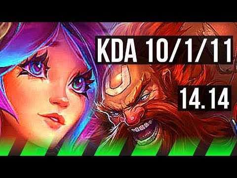 LILLIA vs GRAGAS (JGL) | 10/1/11, 67% winrate, Legendary, Rank 9 Lillia | TR Challenger | 14.14