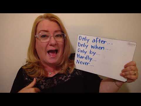 inversions using negative adverbial phrases