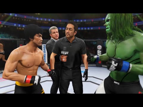 Bruce Lee vs. Green Skeleton (EA sports UFC 2)