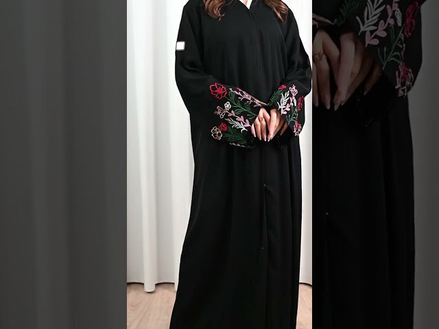 عباية أرماني بتطريز ملون على الاكمام