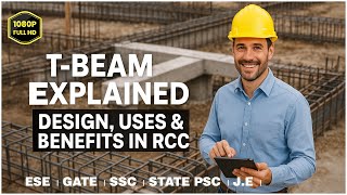 🔧 T Beam Explained।  Design, Uses & Benefits in RCC! 🏗️