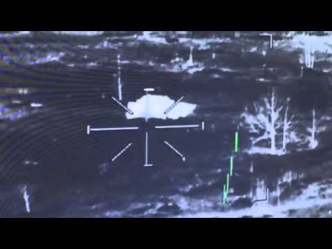 Apache helicopter rocket direct hit on enemy vehicle!