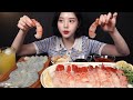 SUB The Most Expensive Giant Dokdo Shrimp Sashimi Raw Shrimp Mukbang ASMR Eating Sounds