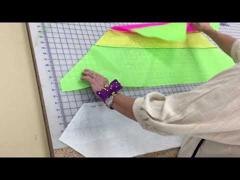 Step 2a Kite Trim, Transfer Pattern Markings, Stitch 1/4" Guide line.