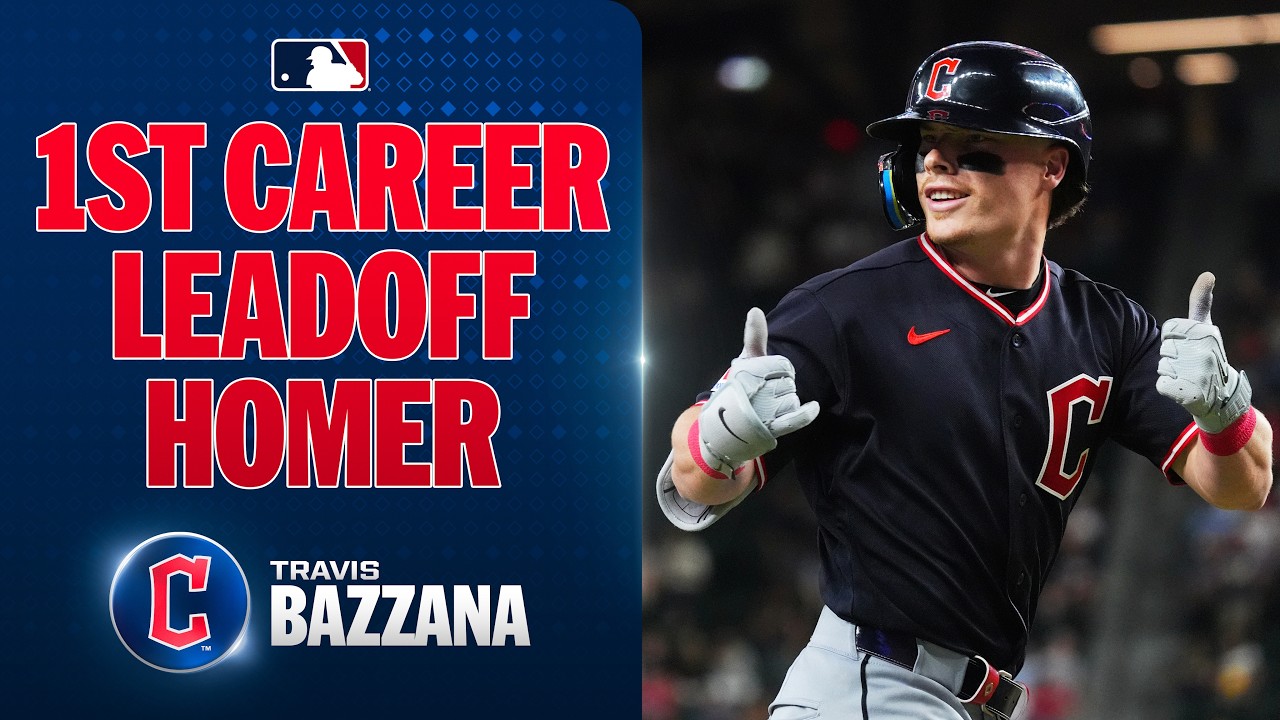 Travis Bazzana blasts his first career leadoff home run for the Guardians! 💪 | MLB Highlights