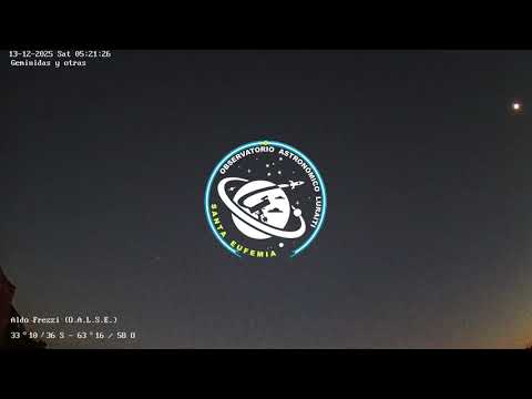 Geminidas 2025 desde Santa Eufemia - Córdoba - Argentina #geminidas #meteorshower #stardust #comets