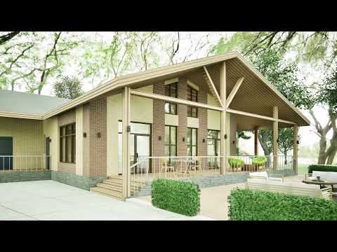 3D визуализация загородного жилого дома — архитектурный проект