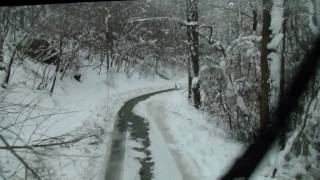preview picture of video 'Driving Bottom Road Bridge in the Snow'