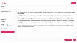 Scrip AI — AI TikTok, Reel & YT Shorts Script Writer