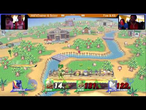DVDA #9 Doubles: Wii Twerk Trainer & Scizor (Greninja & Wii Fit Trainer) vs Fow & K9 (Sheik & Sheik)