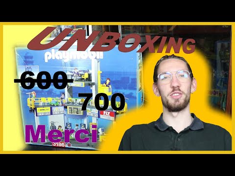 PLAYMOBIL AIRPORT REF 3186-A + SURPRISE FROM 2001 UNBOXING VINTAGE IN FRENCH 👩‍✈️👨‍✈️🛬🛫!