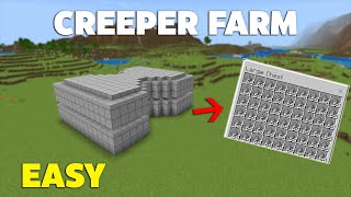 SIMPLE Ground Level Creeper Farm In Minecraft Bedrock 1.18! (easy)