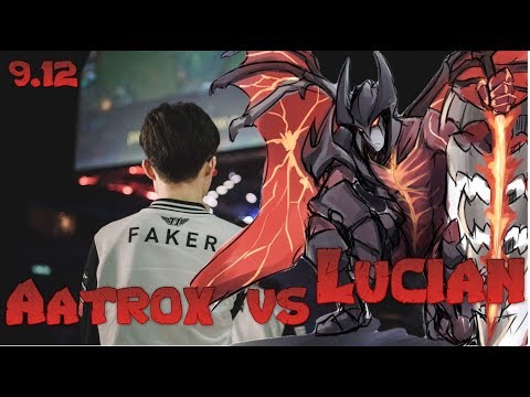 Faker - Aatrox vs Lucian Mid - LoL Season 9 KR Ranked | League Of Legends