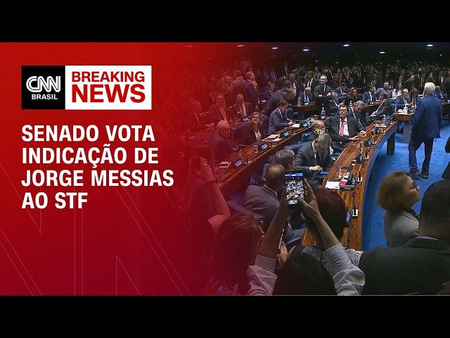 Veja momento que Senado vota indicação de Jorge Messias ao STF | HORA H