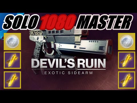 HUNTER: Solo 1080 Master Nightfall W/Devil's Ruin - Double Loot Farm - Destiny 2 (Lake Of Shadows)