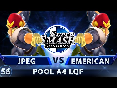 SSS 56 - JPeGImage (Falcon) vs. Emerican (Falcon) - SSBM Pool A4 LQF - Smash Melee