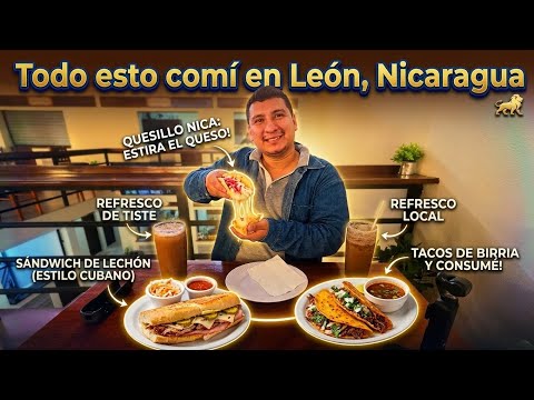 TODO lo que comí en León, Nicaragua 🇳🇮 (No esperaba ESTO…)