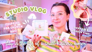SMALL BUSINESS STUDIO VLOG ✿ a day of launch prep & a first look at the entire spring collection!