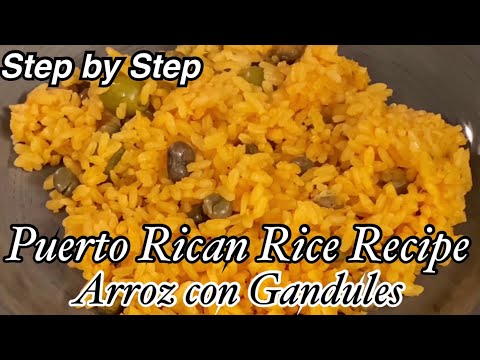 How To Make Puerto Rican Rice/Arroz con Gandules Step by Step Easy