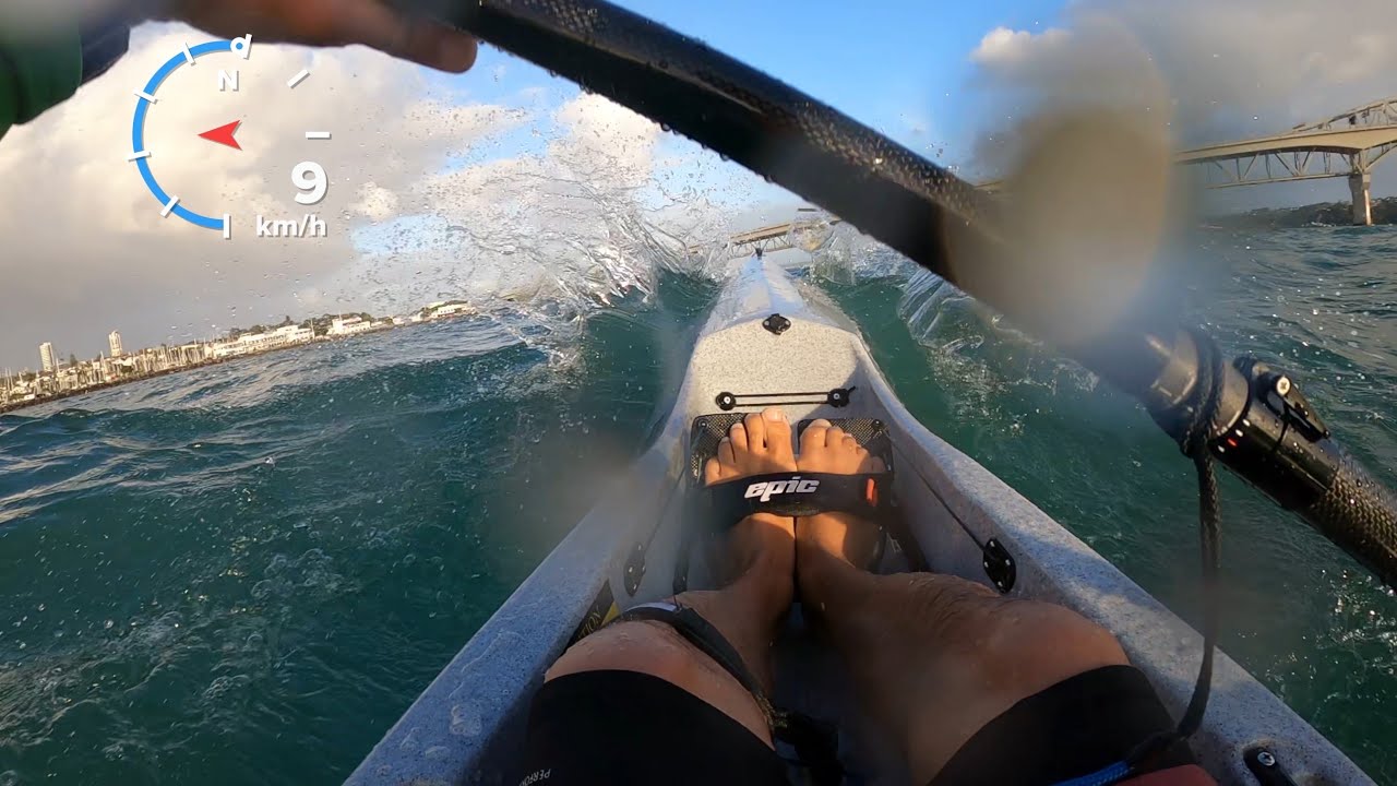 Surfing after the storm! Epic V7 surfski