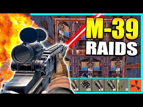 Rust M39 EMR RAIDS - Raiding a RICH CLAN BASE for JACKPOT LOOT - Solo PvP (Rust Modded Raids)