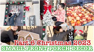 CHRISTMAS FRONT PORCH DECORATING IDEAS 🎄| OUTDOOR CHRISTMAS DECORATE WITH ME Pt 6 | SELLE DESHIRO
