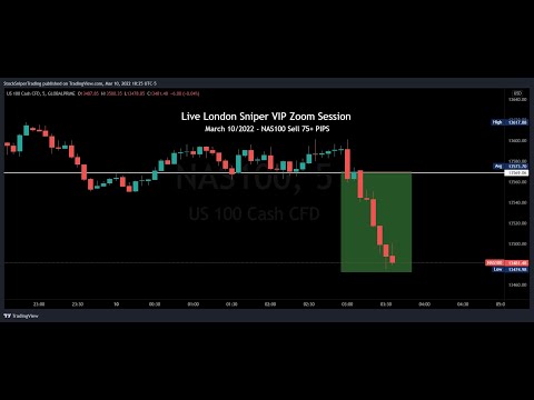 Mar 10 - Live London VIP Sniper Zoom Session - London Market Dump 75+PIPS NAS100/US30 - 5m Scalping